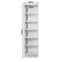Ver imagem 4 de Cristaleira 1 Porta com Vidro 60cm Cozinha Sevilha 100% MDF Branco