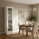 Ver imagem 1 de Cristaleira 1 Porta com Vidro 60cm Cozinha Sevilha 100% MDF Branco