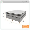 Ver imagem 4 de Cama Box Queen + Colchão Molas Ensacadas Topazio Omega 158x198x58cm