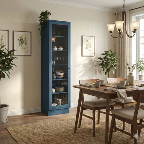 Paneleiro 1 Porta com Vidro 60cm Cozinha Sevilha