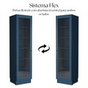 Ver imagem 5 de Cristaleira 1 Porta com Vidro 60cm Cozinha Sevilha 100% MDF Azul/Órion