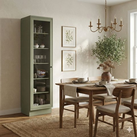 Paneleiro 1 Porta com Vidro 60cm Cozinha Sevilha