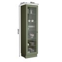 Ver imagem 4 de Cristaleira 1 Porta com Vidro 60cm Cozinha Sevilha 100% MDF Verde