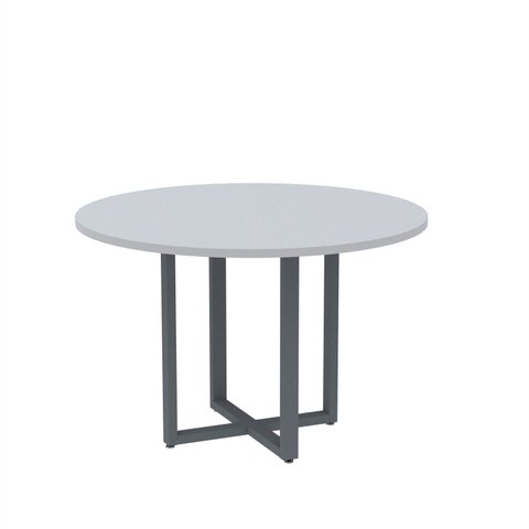 Mesa de Reunião Redonda 100cm MRR1100P25TUB Cinza/Grafito