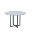 Ver imagem 1 de Mesa de Reunião Redonda 100cm MRR1100P25TUB Cinza/Grafito