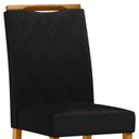 Ver imagem 2 de Cadeira para Mesa de Jantar Sarah Kit 2 Peças Ype/veludo Preto - Nc