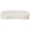 Ver imagem 4 de Sofá Curvo Orgânico Sala Recepção 3 Lugares Alemanha 180cm Bouclé Branco