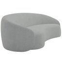 Ver imagem 5 de Sofá Curvo Orgânico Sala Recepção 3 Lugares Alemanha 180cm Bouclé