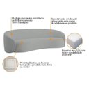 Ver imagem 7 de Sofá Curvo Orgânico Sala Recepção 3 Lugares Alemanha 180cm Bouclé Cinza