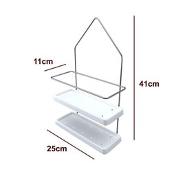 Porta Shampoo com Base de Plástico - Stolf Branco - 2
