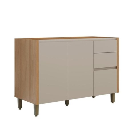 Balcão 120cm Allure Linea Brasil Jequitiba/Gris Fosco