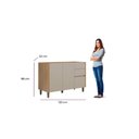 Ver imagem 4 de Balcão 120cm Allure Linea Brasil Jequitiba/Gris Fosco