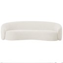 Ver imagem 4 de Sofá Curvo Orgânico Sala Recepção 3 Lugares Alemanha 200cm Bouclé