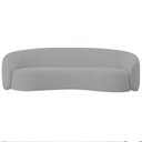 Ver imagem 4 de Sofá Curvo Orgânico Sala Recepção 3 Lugares Alemanha 200cm Bouclé