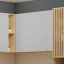 Ver imagem 5 de Armário Aéreo para Cozinha 120 Cm 3 Portas Aurora Cinza Cristal Pet