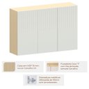 Ver imagem 2 de Armário Aéreo para Cozinha 120 Cm 3 Portas Aurora Cinza Cristal Pet