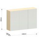 Ver imagem 4 de Armário Aéreo para Cozinha 120 Cm 3 Portas Aurora Cinza Cristal Pet