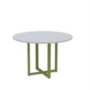 Ver imagem 1 de Mesa de Reunião Redonda 100cm MRR1100P25TUB Cinza/Verde Miró