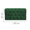 Ver imagem 4 de Painel Estofado Livia Casal Madeira Maciça Suede Verde Musgo Gat Magazine 140cm