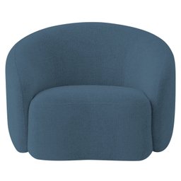 Poltrona Decorativa Curva Sala Recepção Alemanha Linho - 4