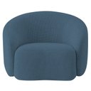 Ver imagem 4 de Poltrona Decorativa Curva Sala Recepção Alemanha Linho Azul Royal