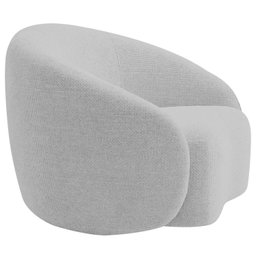 Poltrona Decorativa Curva Sala Recepção Alemanha Linho - 5