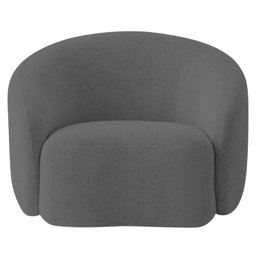 Poltrona Decorativa Curva Sala Recepção Alemanha Linho - 4