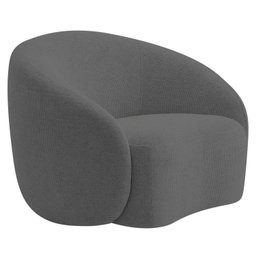 Poltrona Decorativa Curva Sala Recepção Alemanha Linho - 2