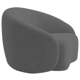Poltrona Decorativa Curva Sala Recepção Alemanha Linho - 5