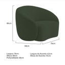 Ver imagem 3 de Poltrona Decorativa Curva Sala Recepção Alemanha Linho Verde