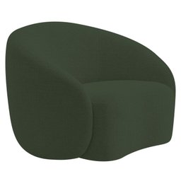 Poltrona Decorativa Curva Sala Recepção Alemanha Linho - 2