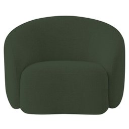 Poltrona Decorativa Curva Sala Recepção Alemanha Linho - 4