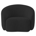 Ver imagem 4 de Poltrona Decorativa Curva Sala Recepção Alemanha Linho Preto