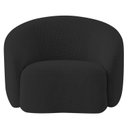 Ver imagem 4 de Poltrona Decorativa Curva Sala Recepção Alemanha Linho Preto