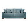 Sofá Marrocos 3 Lugares Linho Azul 2,4m Confortável Sala de Estar - 2