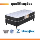 Ver imagem 5 de Cama Box Solteiro Conjugado Granada Umaflex Preto / Branco