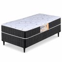 Ver imagem 1 de Cama Box Solteiro Conjugado Granada Umaflex Preto / Branco