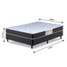 Cama Box Solteiro Conjugado Granada Umaflex Preto / Branco - 3