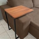 Ver imagem 3 de Kit 2 Aparador Mesinha de Canto Apoio para Sofá Ferro e Madeira Artesanal