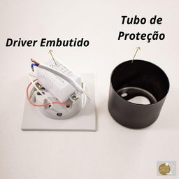 Kit 11 Balizador Escada Parede Embutir Externo/interno Led - Preto - 4