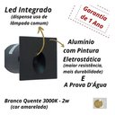 Ver imagem 2 de Kit 11 Balizador Escada Parede Embutir Externo/interno Led - Preto