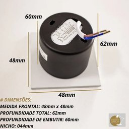 Kit 11 Balizador Escada Parede Embutir Externo/interno Led - Preto - 3