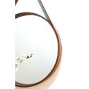 Ver imagem 5 de ESPELHO REDONDO DECORATIVO COM MOLDURA ALÇA DE COURO 40CM CARAMELO