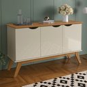 Ver imagem 1 de Buffet Sala Prism 3 Portas - 3 Cores:off White/cinamomo