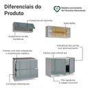 Ver imagem 4 de Armário de Cozinha Compacta 200 cm Branco/Cinza Lux Madesa 07