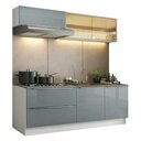 Ver imagem 2 de Armário de Cozinha Compacta 200 cm Branco/Cinza Lux Madesa 07