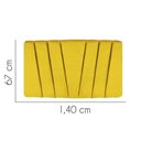 Ver imagem 2 de Painel Cabeceira Estofada Bélgica 140cm Cama Box Casal Corino Amarelo- Mabe Magazine