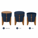Ver imagem 6 de Conjunto para Sala de Estar com Poltrona e Puff Orion Veludo Azul Marinho
