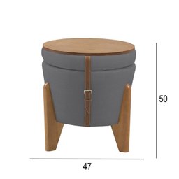 Conjunto para Sala de Estar com Poltrona e Puff Orion Veludo - 4