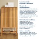 Ver mais imagens de Cristaleira Baixa Magna Porta Ripada CabeCasa MadeiraOriginals Bege/Mel